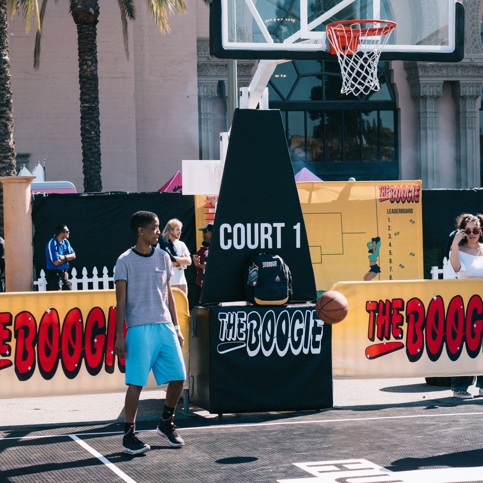The Boogie — branded basketball court activation for YG