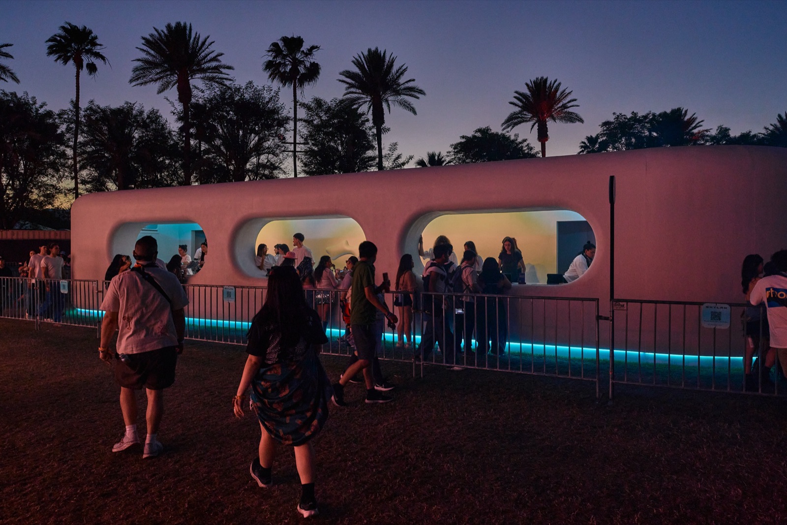 Skylrk activation at dusk, Coachella 2026