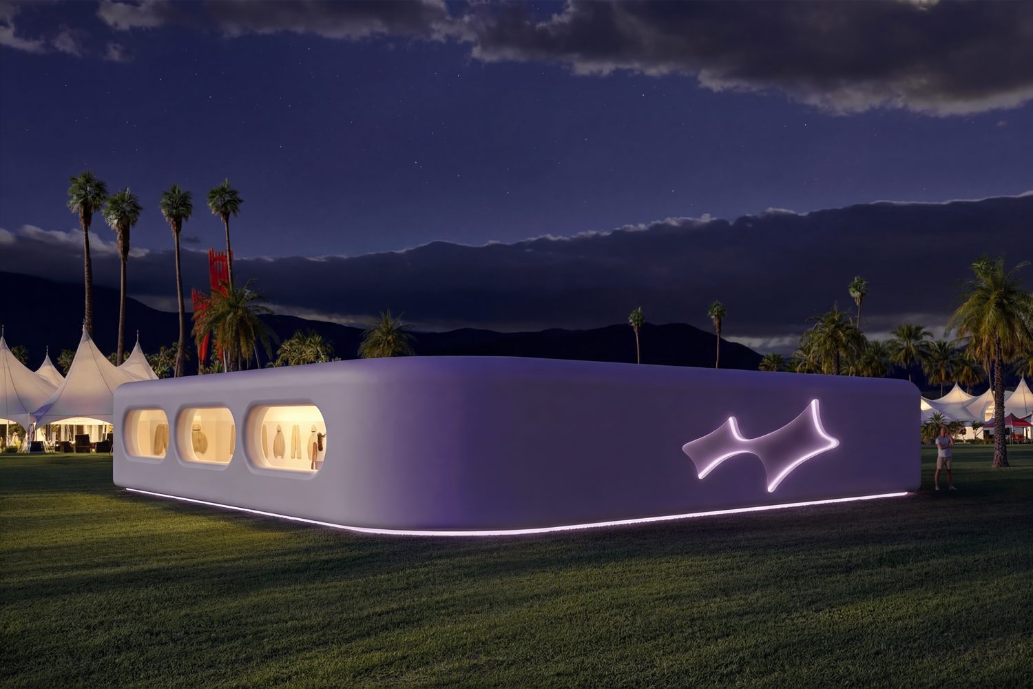 Skylrk and Justin Bieber activation at Coachella — concept render