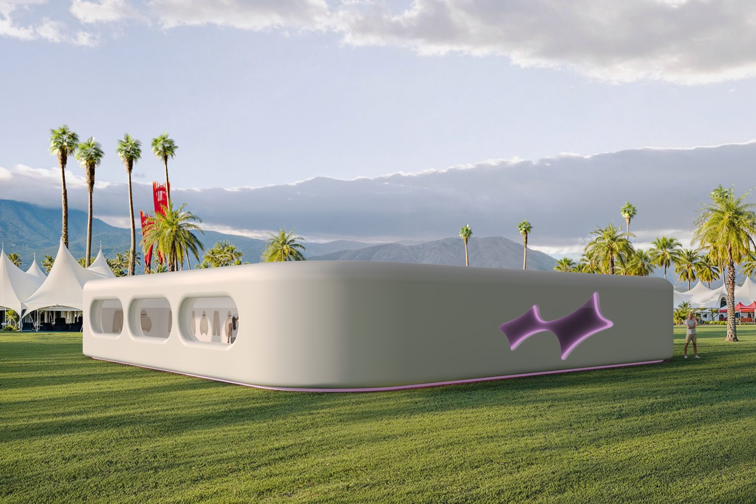 Skylrk and Justin Bieber activation at Coachella — concept render